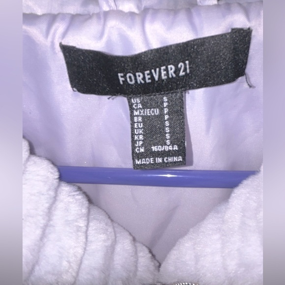 Forever 21 Lavender fuzzy hooded jacket, Size Small - Picture 3 of 6